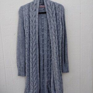 Elsamanda Size S Alpaca Blend Chunky Knit Cardigan Sweater Italy. D-44